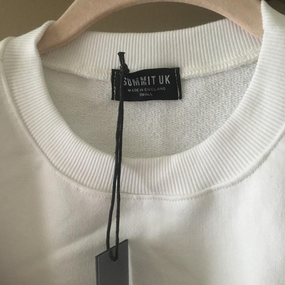 White Oversized Crewneck Sweatshirt - Picture 2 of 4